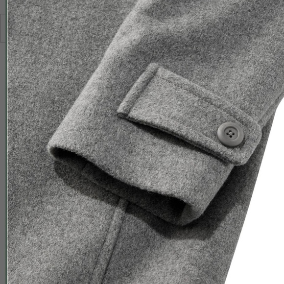 LL Bean Grey Wool Coat Size 10 - Picture 3 of 10